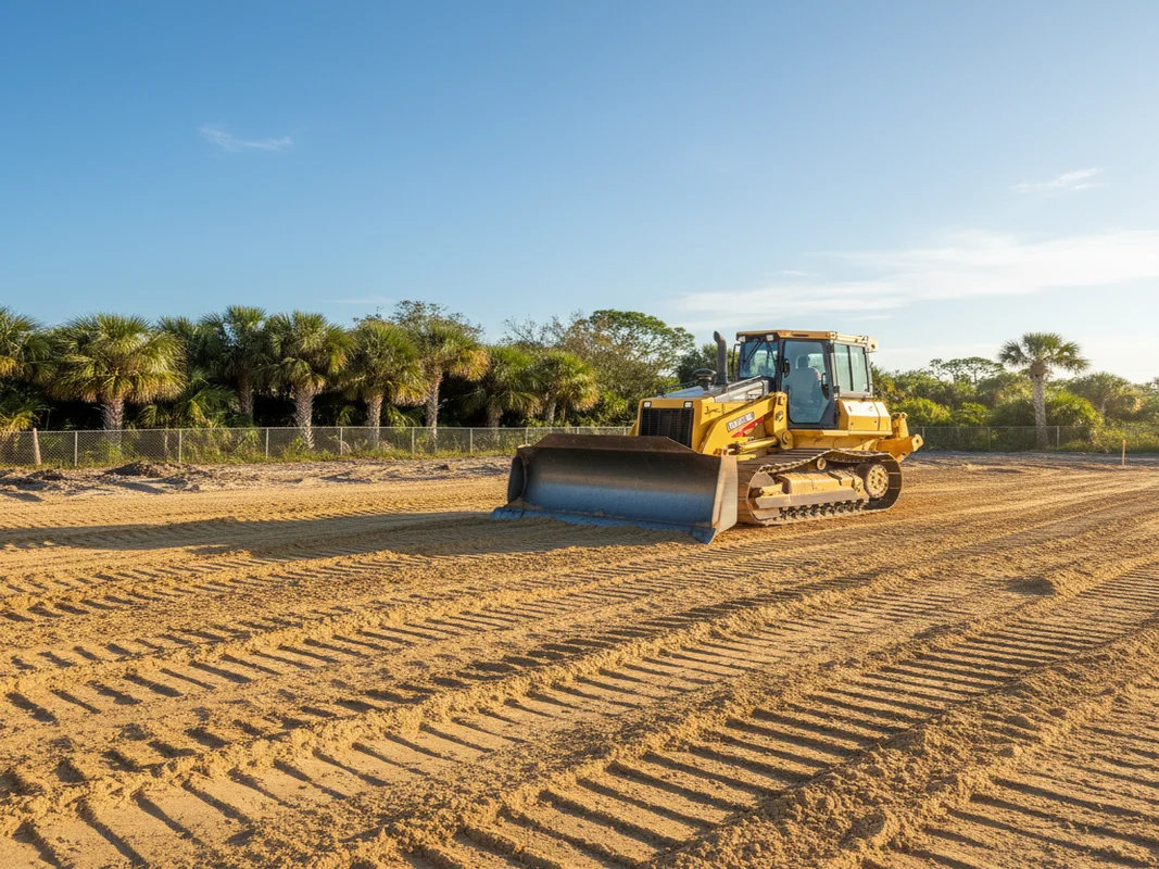 Grading and leveling work